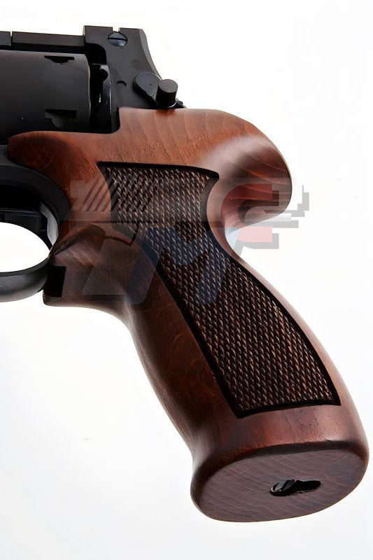 Marushin 4 inch Mateba with Wood Grip Gas Revolver (H.W. / Black)