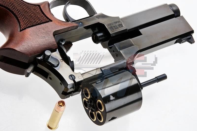 Marushin 4 inch Mateba with Wood Grip Gas Revolver (H.W. / W Deep Black)