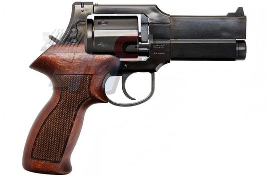 Marushin 4 inch Mateba with Wood Grip Gas Revolver (H.W. / W Deep Black)