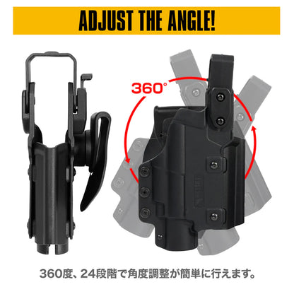 Laylax (BATTLE STYLE) Multi-Fit Weapon Light Holster LUX (R/BK) (Coming Soon)