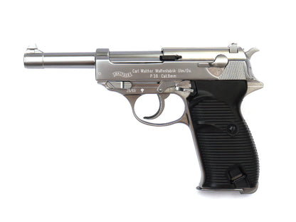 Custom WE P38 GBB Pistol (Long/ Silver)