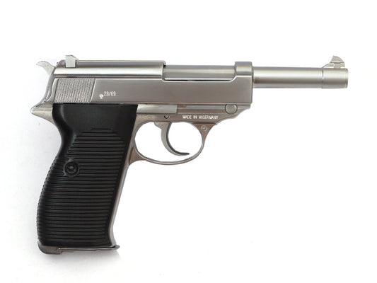 Custom WE P38 GBB Pistol (Long/ Silver)