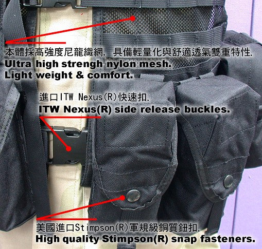 Guarder Modular Operation / Duty II (M.O.D. II) Tactical Vest(Black)
