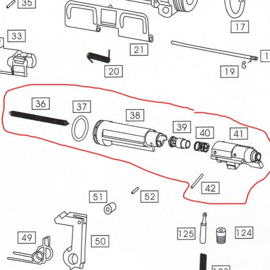 WE M4 / M16 GBB Original Nozzle