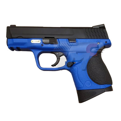 WE MP Compact Gas Blow Back(Dual Magazine)(Blue)