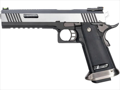 WE Hi-Capa 6inch IREX GBB Pistol (Full Auto Version / 2-Tone / Silver Barrel)