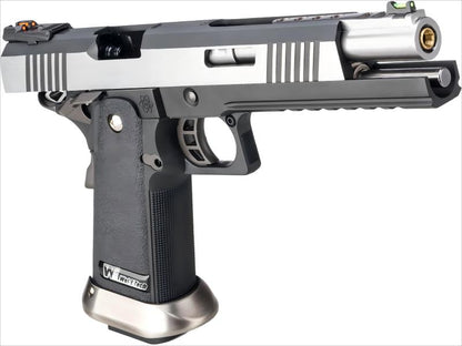 WE Hi-Capa 6inch IREX GBB Pistol (Full Auto Version / 2-Tone / Silver Barrel)