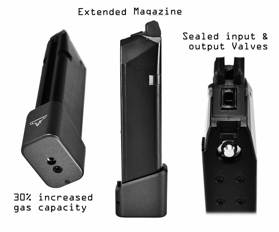 EMG (ARMY) TTI Ballerina G17(R34-4) 28rds Gas Extended Magazine (Black)