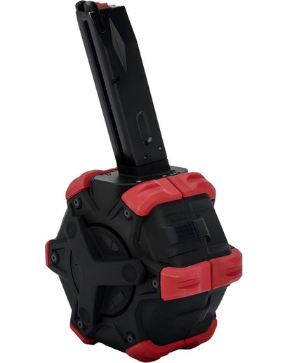 Armorer Work Drum Magazine for WE M92F GBB Pistol (RED/ BK)
