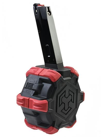 Armorer Work Drum Magazine for WE M92F GBB Pistol (RED/ BK)
