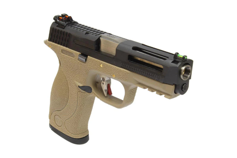 WE MP Big Bird with Hole T4 B Gas Blow Back(TAN)