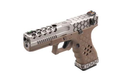 Armorer Works VX0210 (G18C) Gas Blow Back Pistol (SV / TAN)
