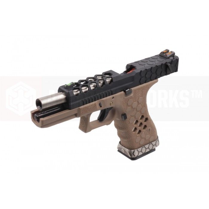 AW Custom VX0211 (G18C) Gas Blow Back Pistol (Black / TAN)