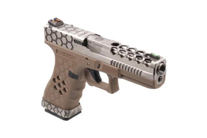 Armorer Works VX0210 (G18C) Gas Blow Back Pistol (SV / TAN)