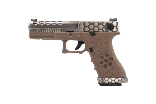 Armorer Works VX0210 (G18C) Gas Blow Back Pistol (SV / TAN)