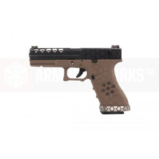AW Custom VX0211 (G18C) Gas Blow Back Pistol (Black / TAN)