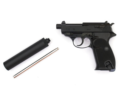 WE P38 (S) CNC Marking with Silencer (Black)