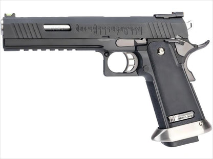 WE Hi-Capa 6inch IREX GBB Pistol (Full Auto version / Black / Silver Barrel)