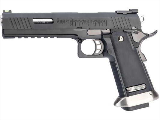 WE Hi-Capa 6inch IREX GBB Pistol (Full Auto version / Black / Silver Barrel)