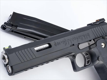WE Hi-Capa 6inch IREX GBB Pistol (Full Auto version / Black / Silver Barrel)