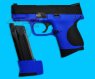 WE MP Compact Gas Blow Back(Dual Magazine)(Blue)