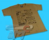 First Factory M16 Military Design T-Shirt(Tan/L)