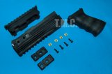 DD Railed Handguard And Grip Set for AK 47 Series(Black)