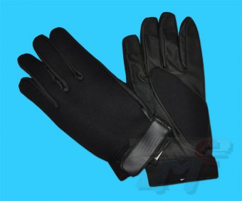 Airsoft Shop Neoprene Clarino Shooting Gloves(Black)(Size: L)