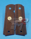 Altamont Colt M1911A1 Government Wooden Grip Panel Full Checker (Brown)