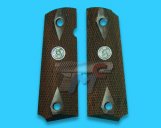 Carom Diamond Wood Grip with Eagle Medal for M1911A1 Series