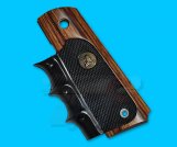 Pachmayr Heritage Walnut Wood Grip with Finger for M1911 with Ambi Safety