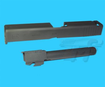 Pro-Win Aluminum Slide with Silencer Attachment Outer Barrel for Marui G17(Black)