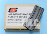 MAG 100 Rounds Magazine for M4/M16 Series Box Set(Black)