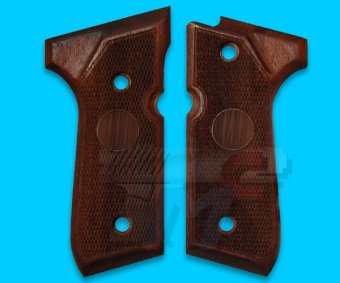 CAW Wood Grip for Marui M9 Series(Bereta Logo Checker)