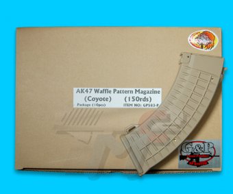 G&P 150rds AK47 Waffle Pattern Magazine Box Set(Coyote)