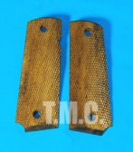 Carom Wood Grip for Marui M1911A1(Full Checkers)